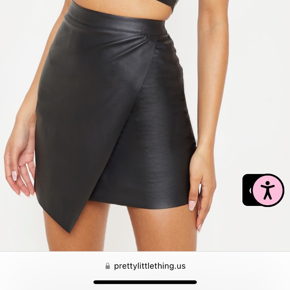 PLT faux leather skirt